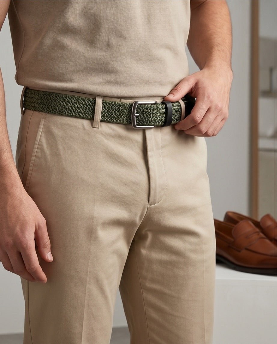 Braino Luxury Braided Belt – green Edition - Braino