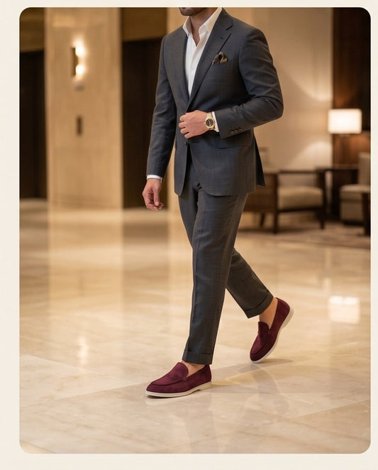 Braíno Premium Leather Loafers – Burgundy Edition - Braino