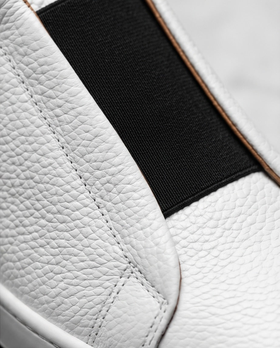 Leather Snekers braino White - B - Braino