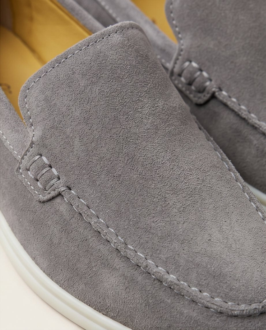 Braino Premium Suede Loafers – Grey