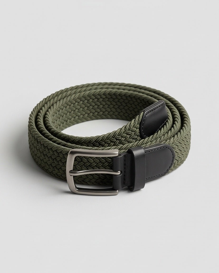 Braino Luxury Braided Belt – green Edition - Braino