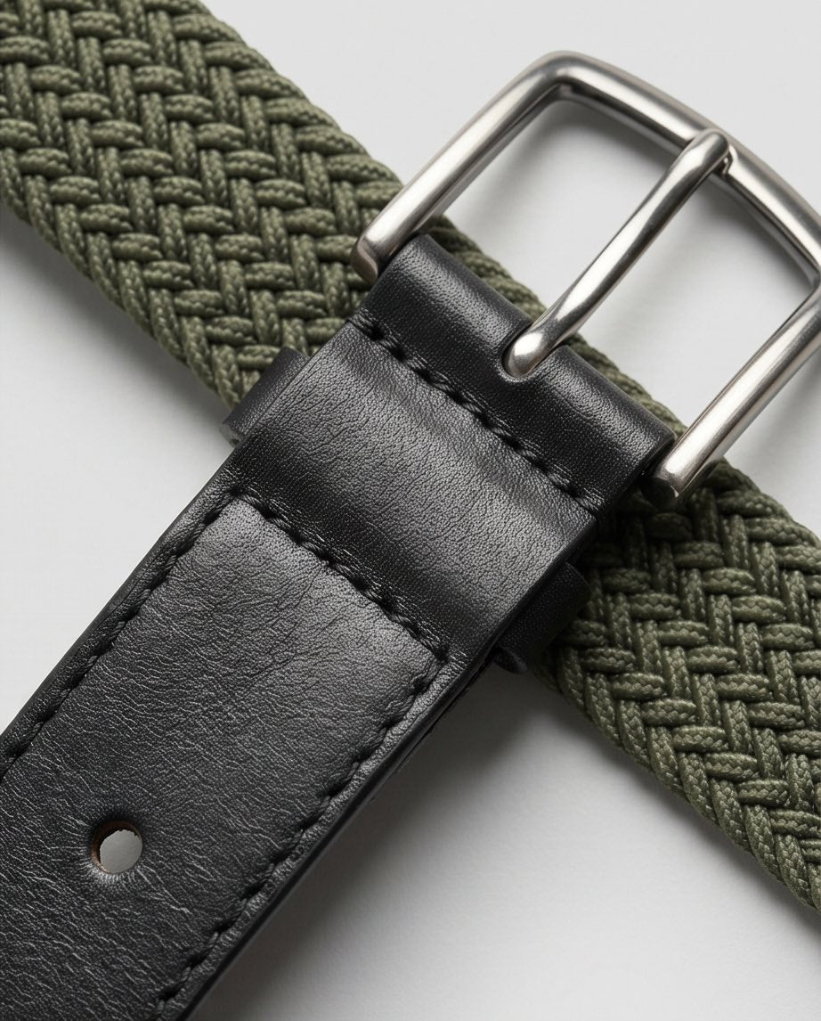 Braino Luxury Braided Belt – green Edition - Braino