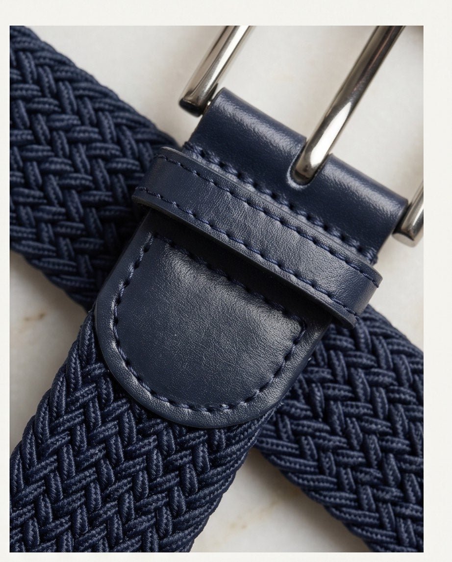 Braino Luxury Braided Belt – navy Edition - Braino