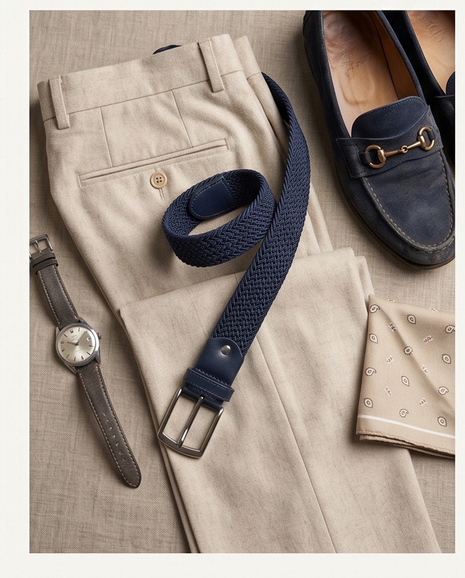 Braino Luxury Braided Belt – navy Edition - Braino