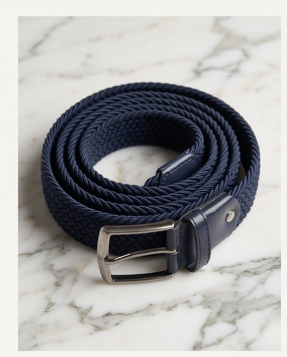 Braino Luxury Braided Belt – navy Edition - Braino