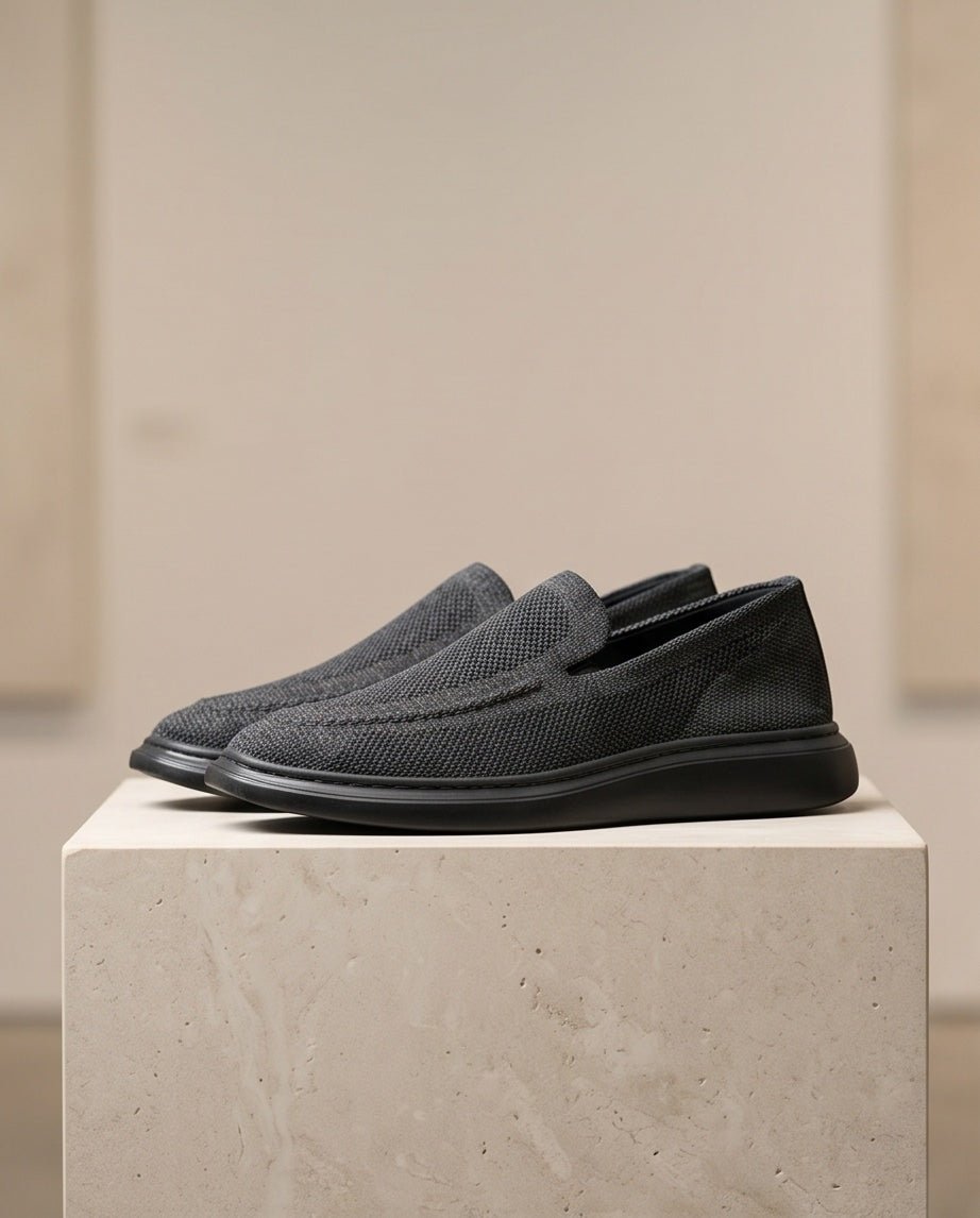 Braino Premium Knit Sneakers – Black Edition - Braino
