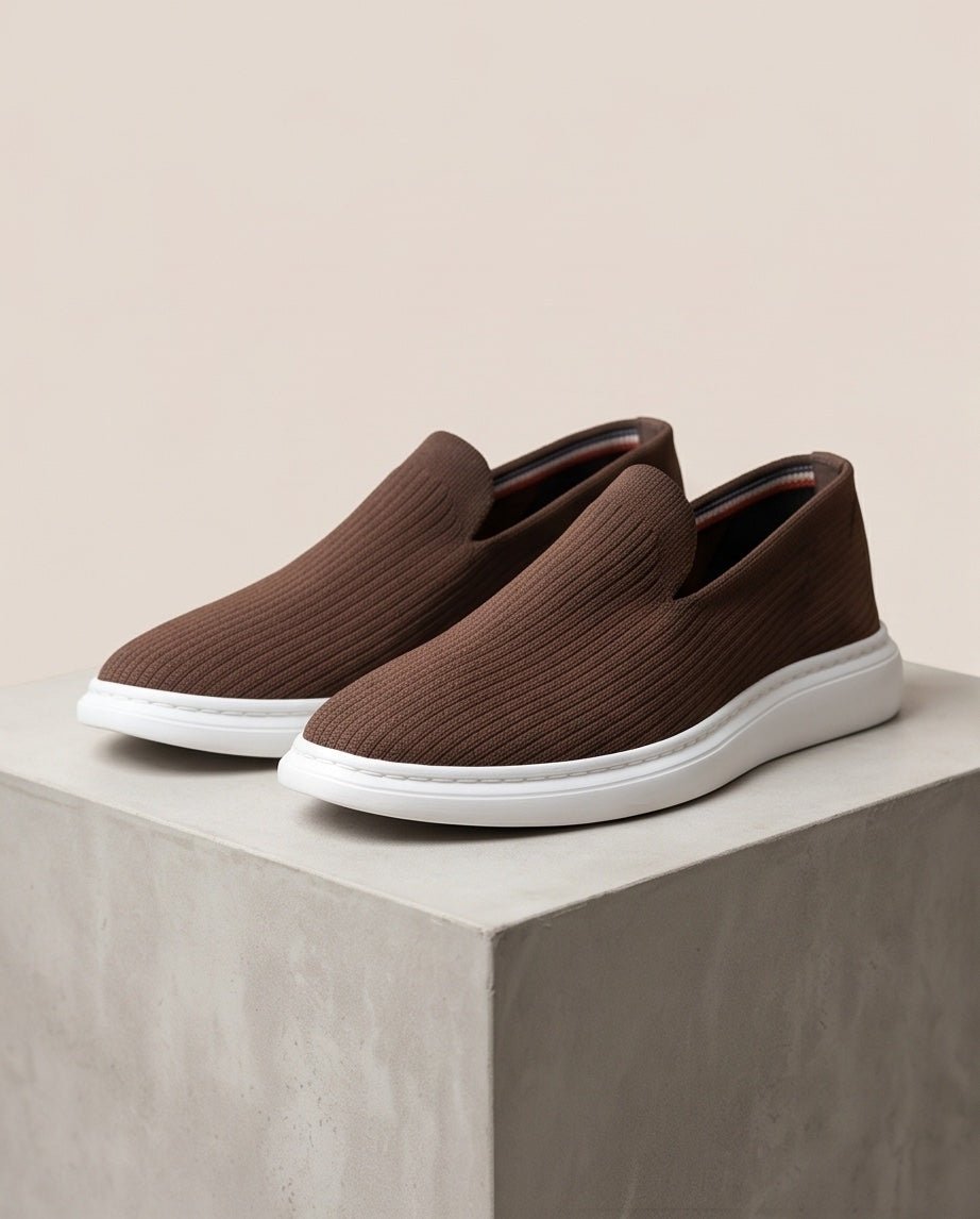 Braino Premium Knit Sneakers – Brown Edition - Braino