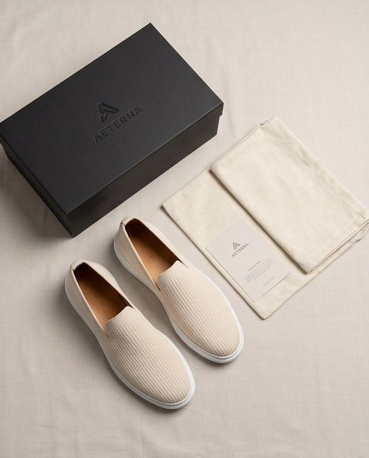 Braino Premium Knit Sneakers – cream Edition - Braino