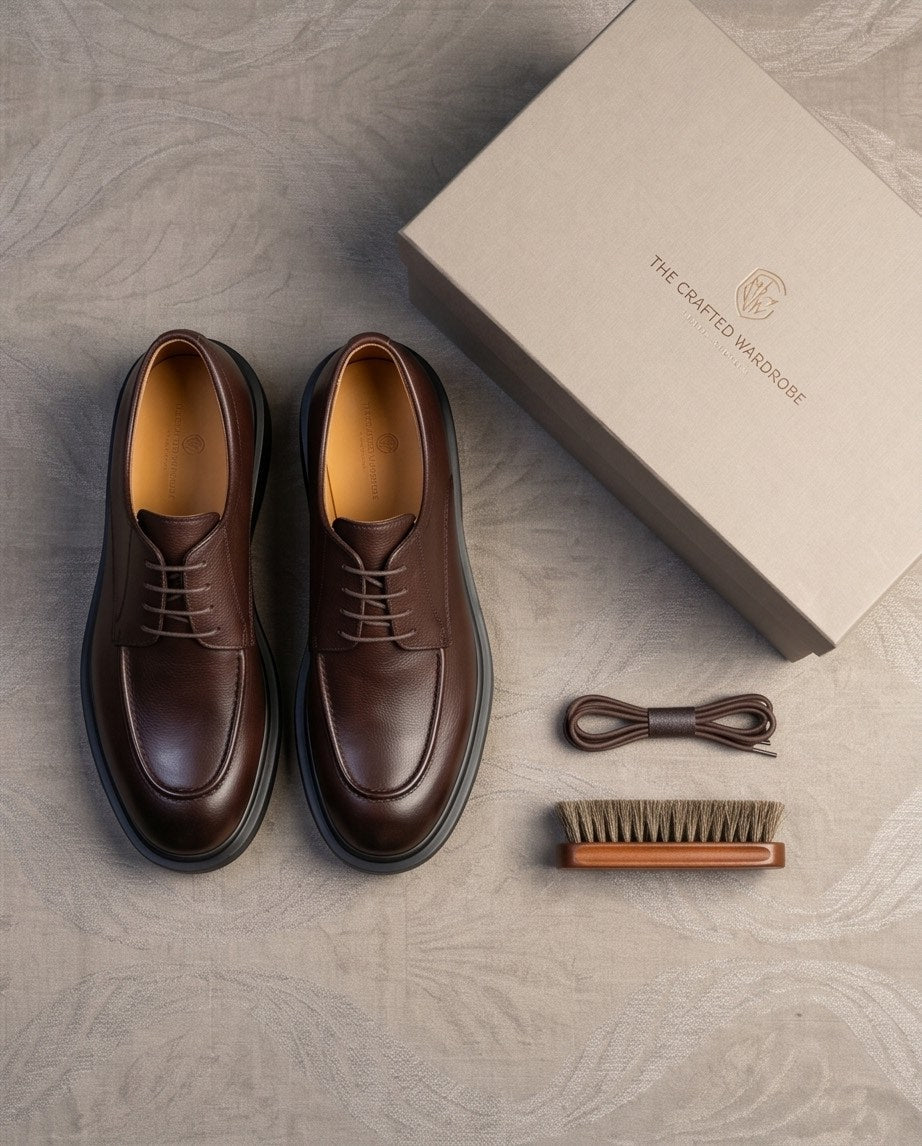 Braino Premium Leather Derby – Brown Signature Edition - Braino