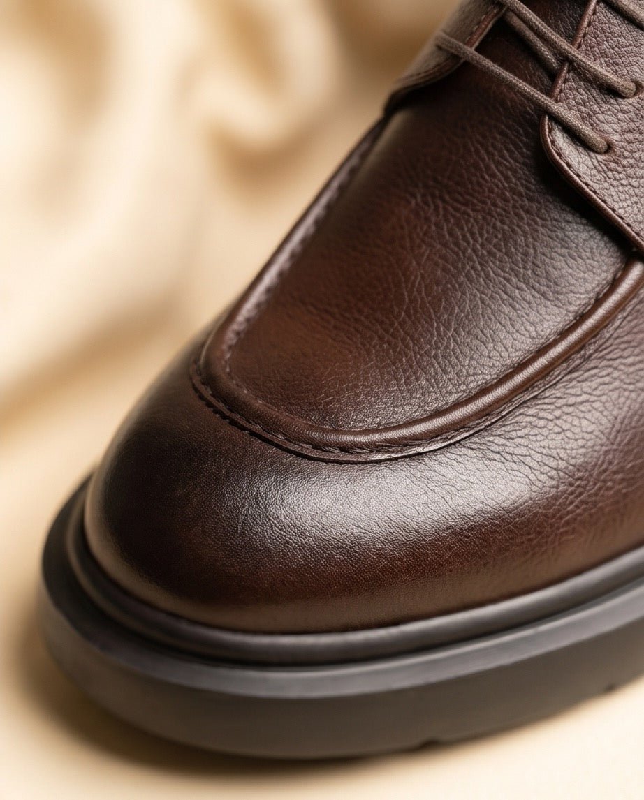 Braino Premium Leather Derby – Brown Signature Edition - Braino