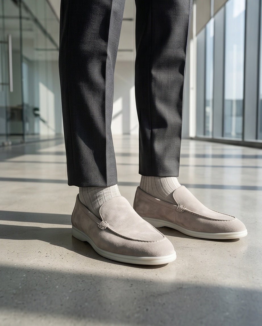Braíno Premium Leather Loafers – Beige Edition - Braino
