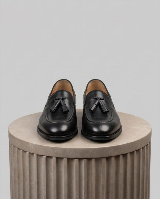 Braino Premium Leather Loafers – Black Signature Edition - Braino