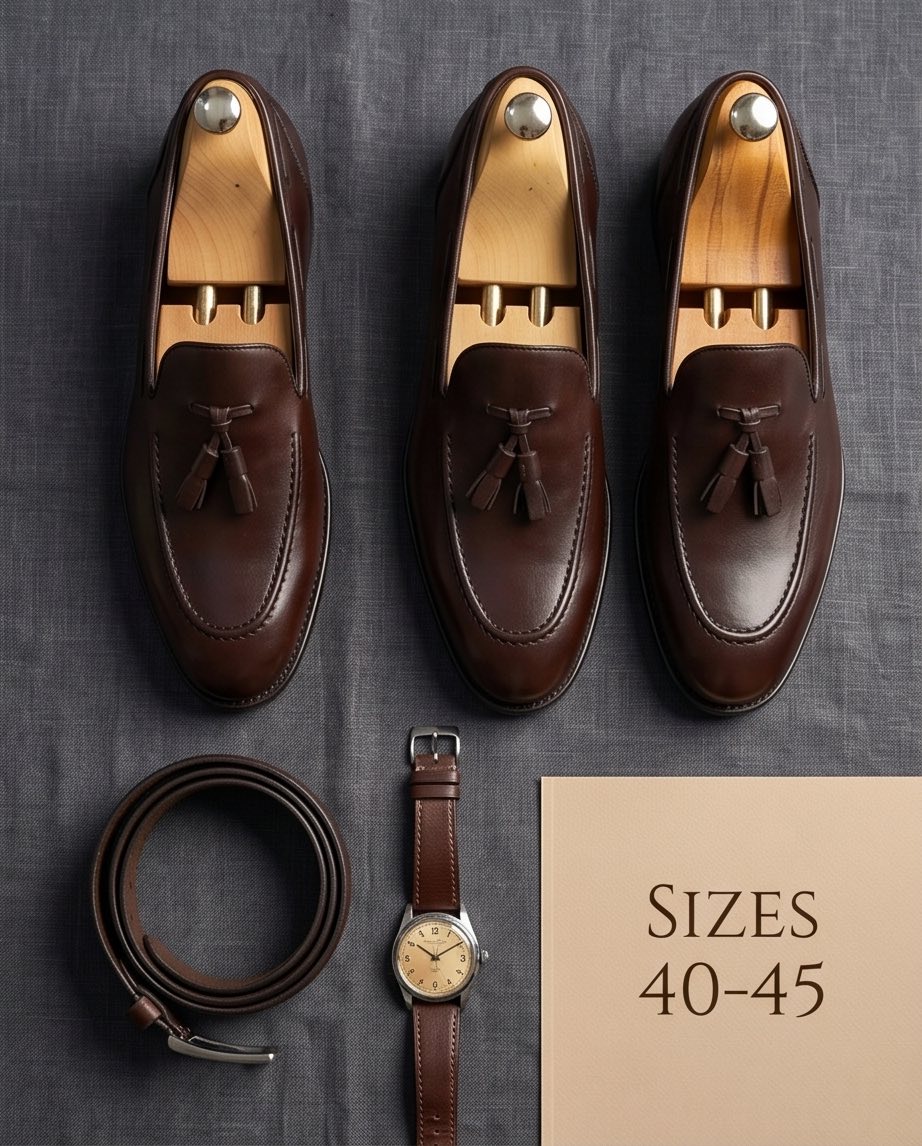 Braino Premium Leather Loafers – Brown Signature Edition - Braino