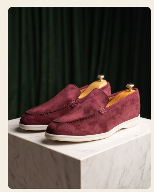 Braíno Premium Leather Loafers – Burgundy Edition - Braino