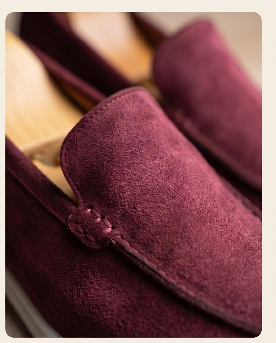 Braíno Premium Leather Loafers – Burgundy Edition - Braino