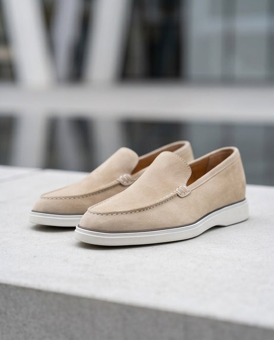 Braino Premium Leather loafers – cream Signature Edition - Braino