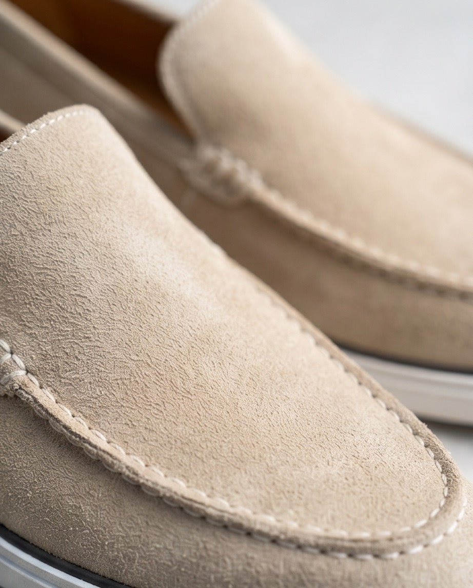 Braino Premium Leather loafers – cream Signature Edition - Braino