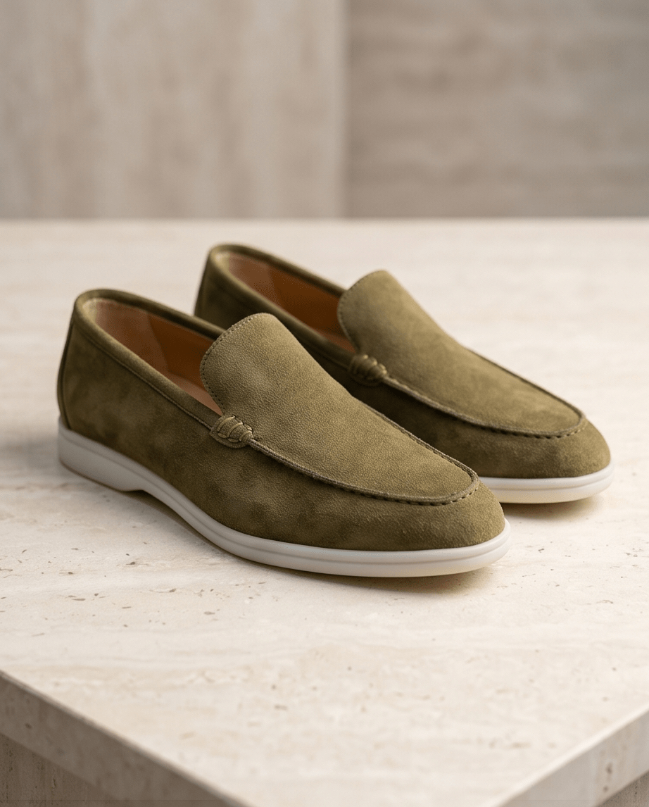 Braíno Premium Leather Loafers – green Edition - Braino