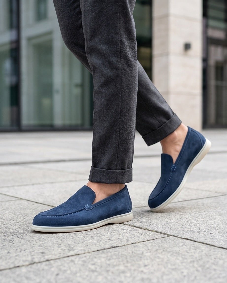 Braíno Premium Leather Loafers – Navy Edition - Braino