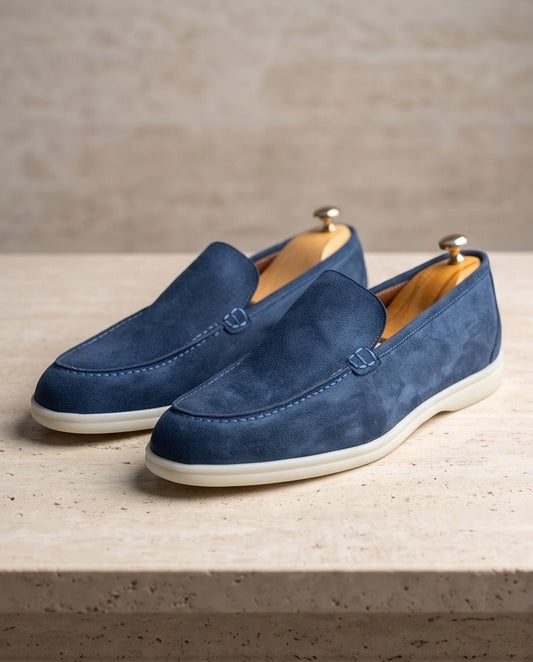 Braíno Premium Leather Loafers – Navy Edition - Braino