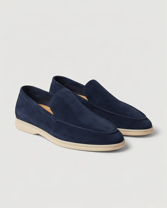 Braino Premium Suede Loafers – Navy Blue - Braino