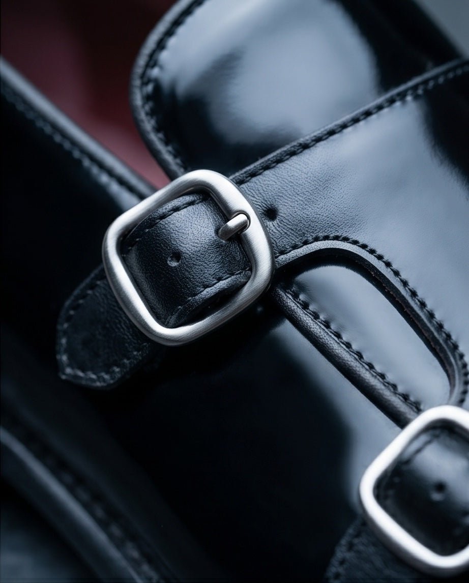 Braino Signature Double Monk – Black Patent Edition - Braino