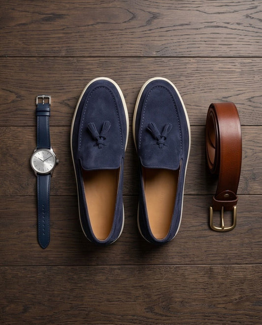 Braino Signature Loafer – Vintage NAVY Edition - Braino