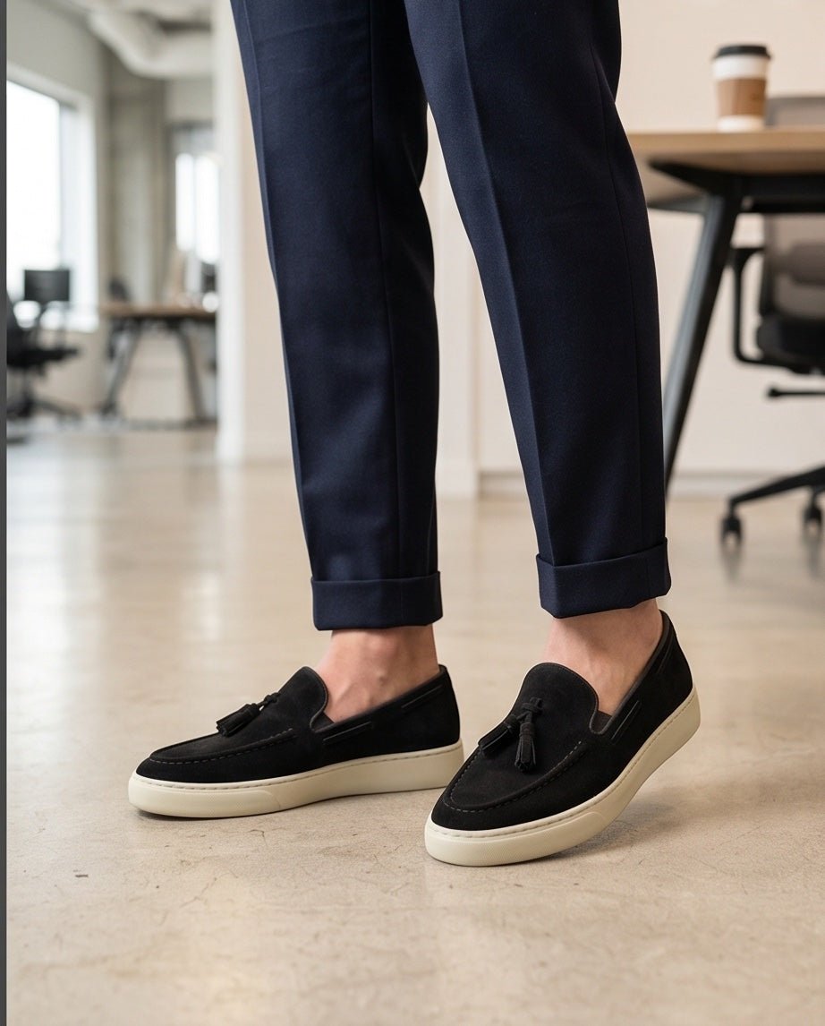 Braino Signature Milano Tassel Loafer – BLACK Edition - Braino