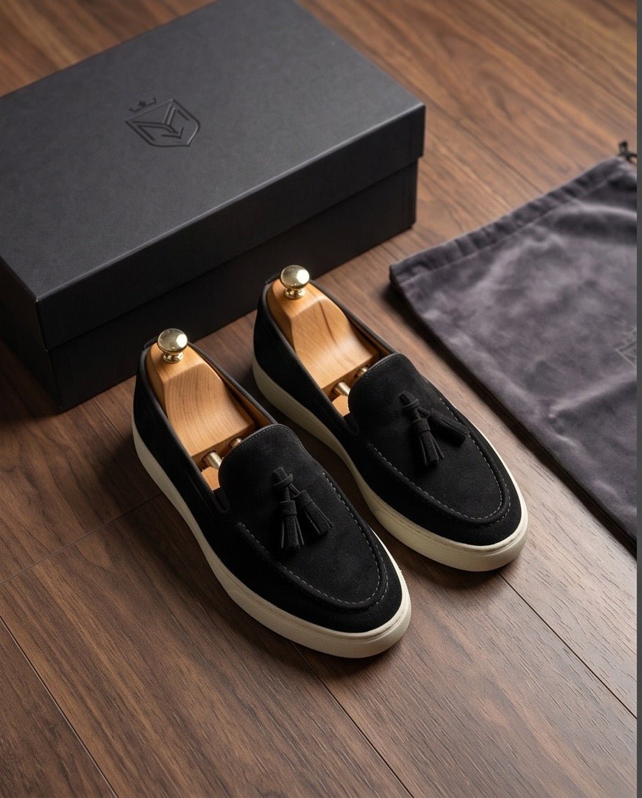 Braino Signature Milano Tassel Loafer – BLACK Edition - Braino
