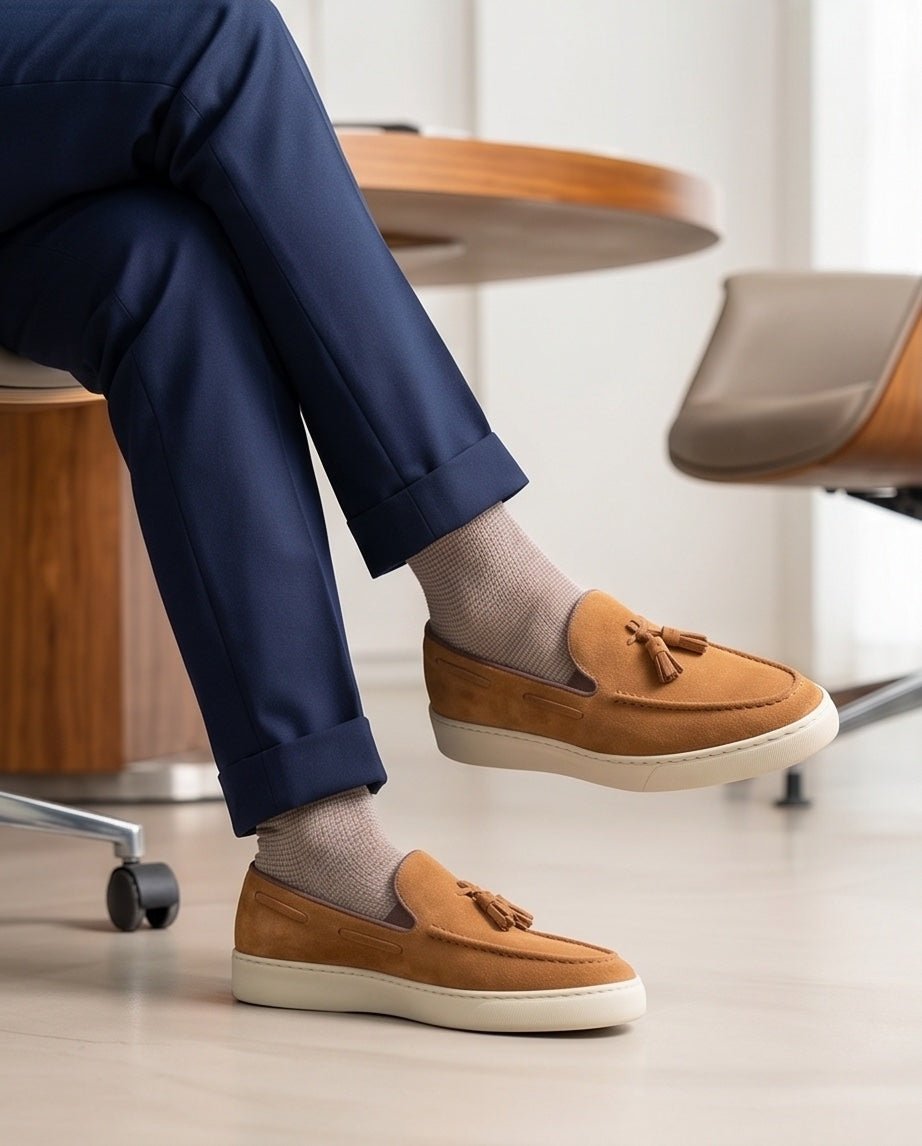 Braino Signature Milano Tassel Loafer – Camel Edition - Braino