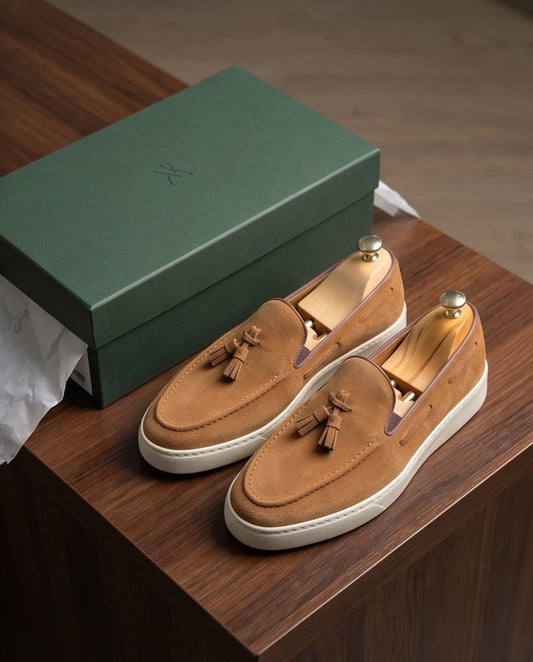 Braino Signature Milano Tassel Loafer – Camel Edition - Braino