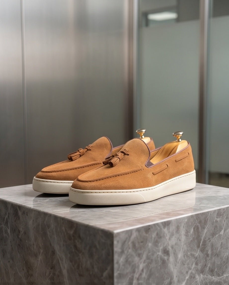 Braino Signature Milano Tassel Loafer – Camel Edition - Braino