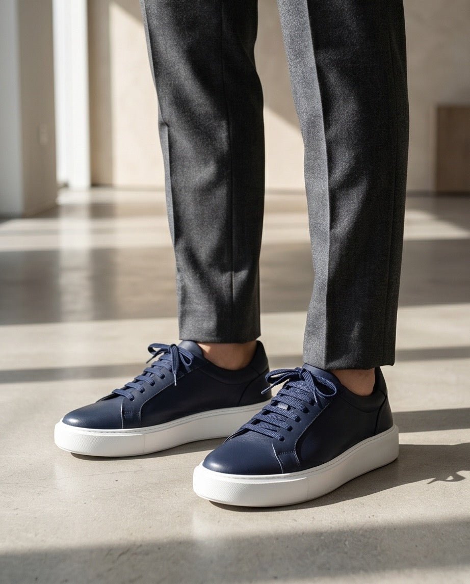 Braino Signature Sneakers – Midnight Blue Edition laces - Braino