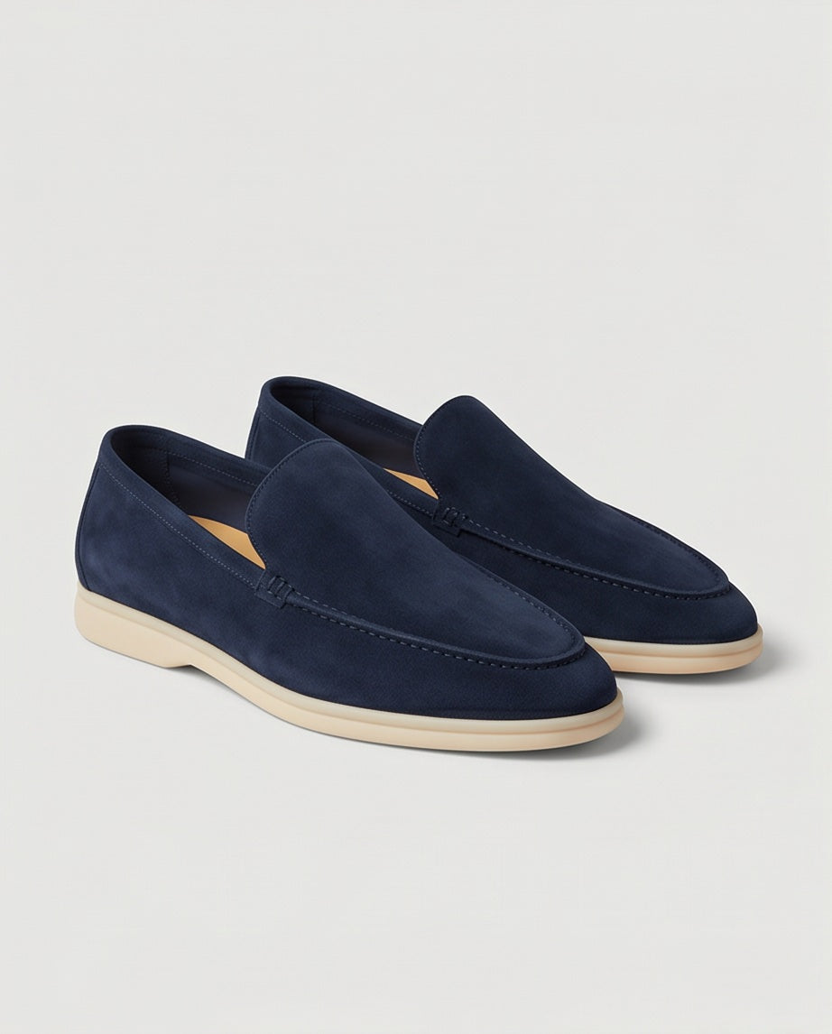 Braino Premium Suede Loafers – Navy Blue