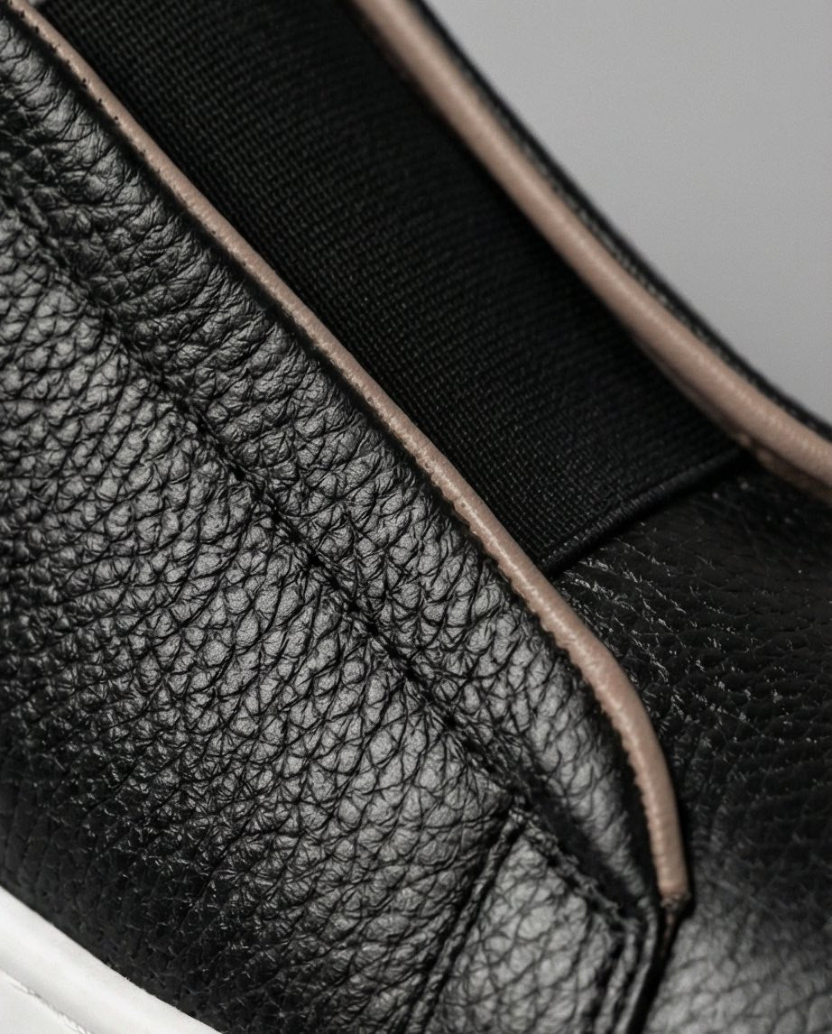 Leather Snekers braino BLACK - Braino