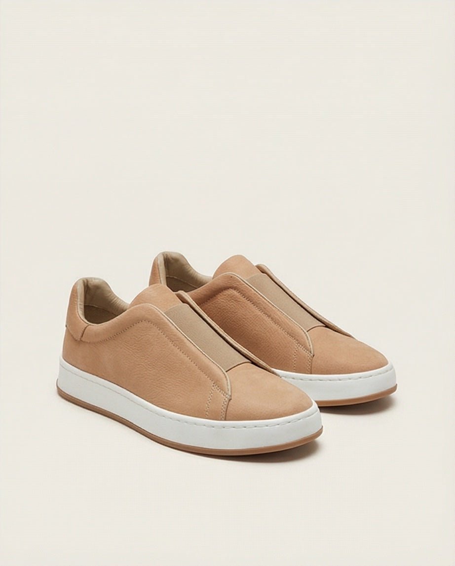 Leather Snekers braino CREAM - Braino