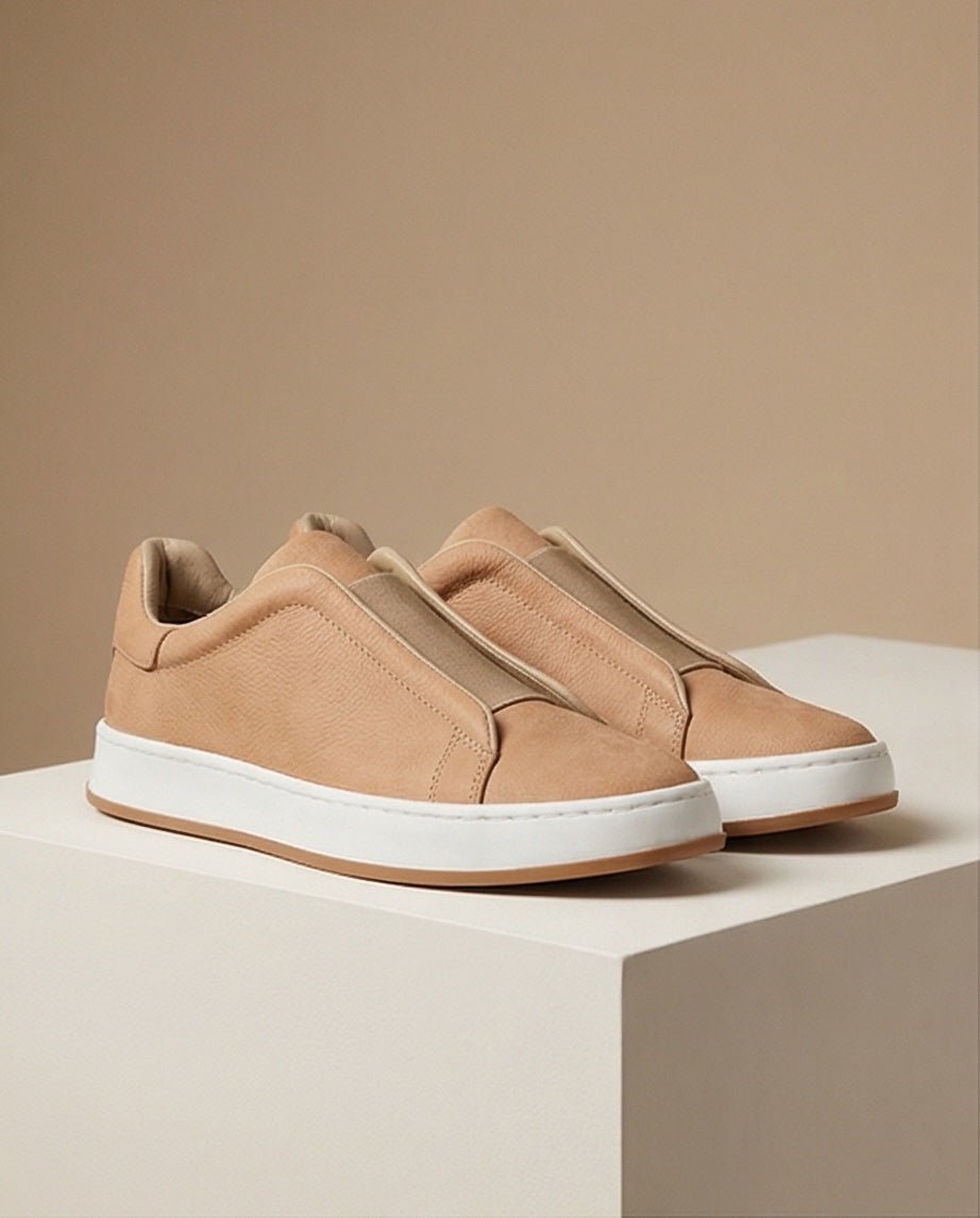 Leather Snekers braino CREAM - Braino