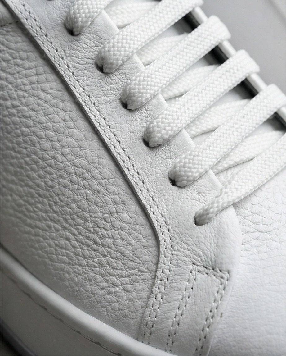 Leather Snekers braino WHITE laces - Braino