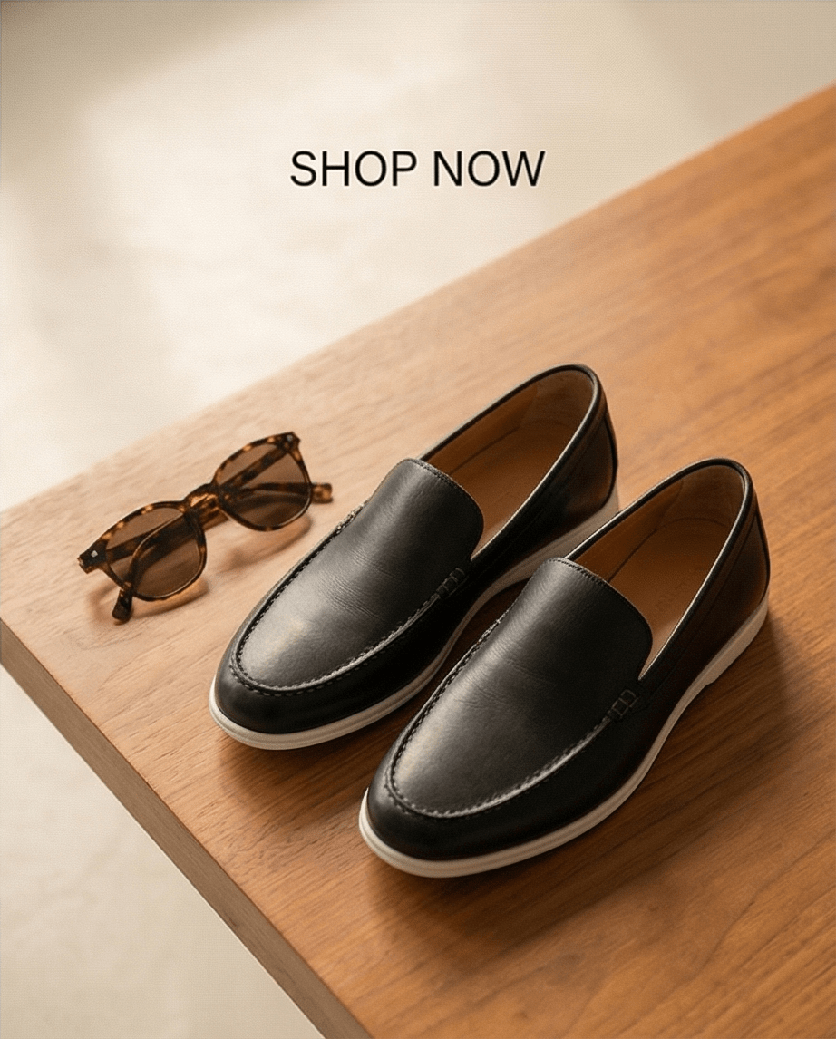 Limited Stock - Black leather loafers braino - Braino