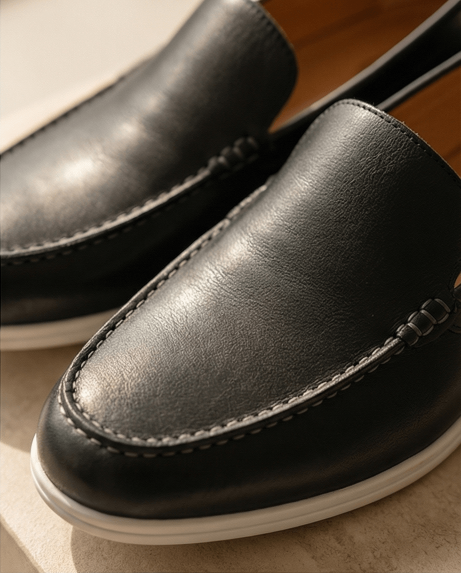 Limited Stock - Black leather loafers braino - Braino