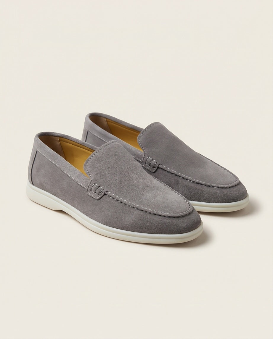 Braino Premium Suede Loafers – Grey
