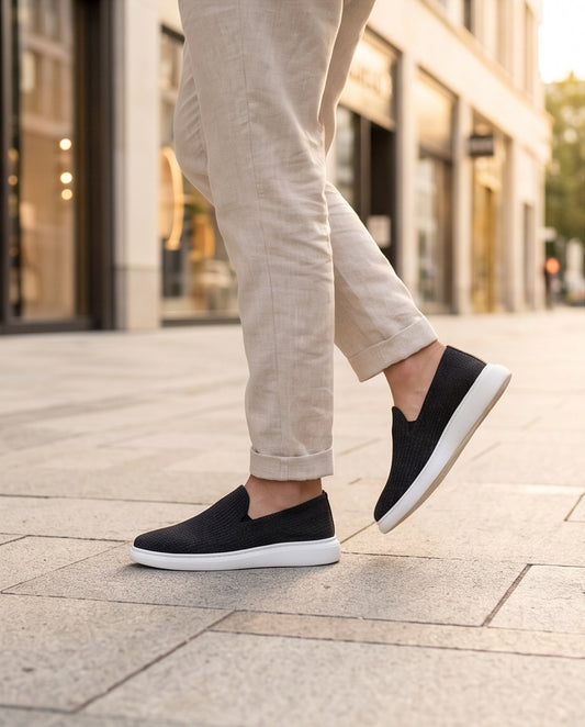 Braino Premium Knit Sneakers – Black,White  Edition