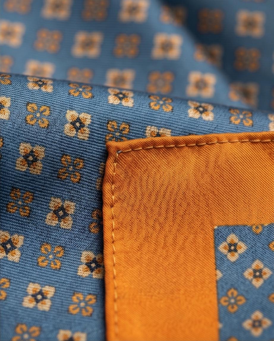 Signature Grey Micro Pattern Pure Silk Tie & Pocket Square Set