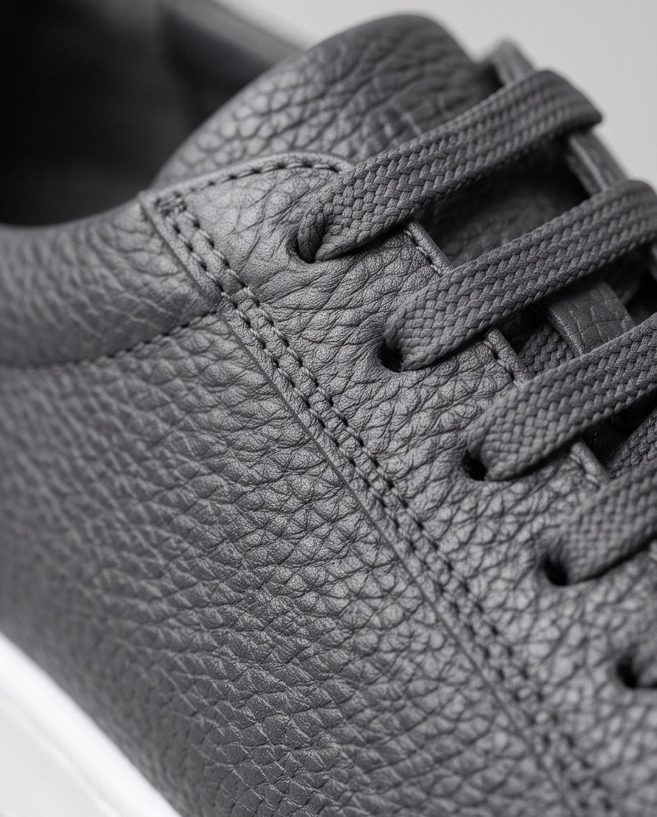 Braino Premium Leather Sneakers – Grey